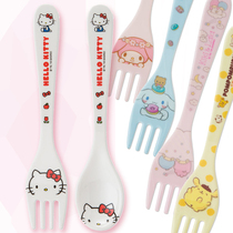Japanese genuine * sanrio cutlery kitty large ear dog melody cartoon resin eco-friendly spoon fork