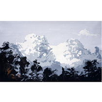 Tong Derecorded Snow Mountain Living Room Bedroom Decorative Painting Collection Pure Hand Painting