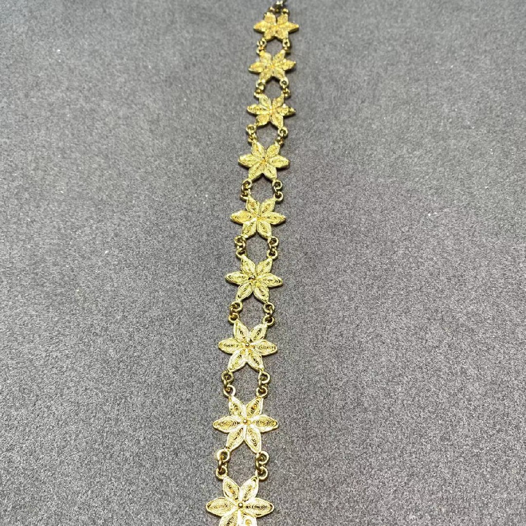 Sterling silver gold-plated filigree leaf hand 860 deposit 600 non-refundable and non-exchangeable