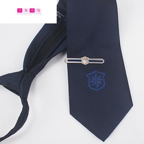 New security tie Zipper tie Mens and womens security doorman uniform Navy blue Navy blue 