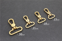 Japan imported lobster buckle dog buckle hook buckle high-end handmade leather hardware hardware clasp real gold plated one price accessory