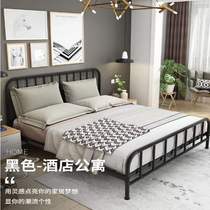 Modern minimalist environmental protection Nordic ins net red bed light luxury apartment wrought iron bed golden double bed minimalist 18m bed