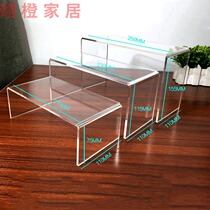 Display heightening transparent desktop containing shelf Cosmetic Refrigerator Stratix partition shelf U type handicraft exhibition shelf