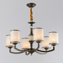 New Chinese living room chandelier designer creative minimalist hotel restaurant lamps modern Chinese style bedroom full copper chandelier