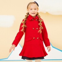 Teenie Weenie Kids Kids Kids Fashion Girl Fashion Han Edition medium long air double-dunk coat