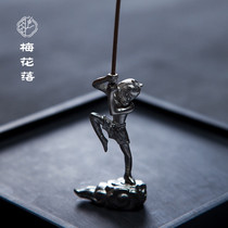 Monkey King Saints incense in pure tin creative Monkey King incense device agarwood sandalwood stove incense path small ornaments smoked aromatherapy stove