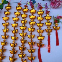 New product gold Wan two yuan treasure string moving moving festive supplies feng shui Temple pendant room decoration Chinese knot