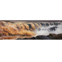 Tong Derecorded < Yellow River > Realistic Cloth Surface Oil Painting Living Room Bedroom Decoration Painting Collection Pure Hand Painting