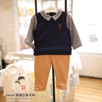 Absorba Issa Fort Korea Childrens Wear 20 Autumn Blue Boys Fake Two Set 51205