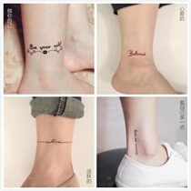 50 sheets of tattooed with waterproof persistent female collarbone personality English letter emulated tattooed male floral arm ankle stickers