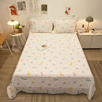 Pure cotton sheet single piece of cotton thickened single student dorm summer double child cartoon sheet