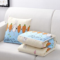 New brushed dual-use pillow quilt cartoon pillow quilt Multi-function sofa pillow Office cushion