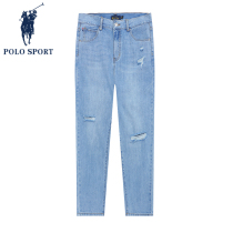 Ms Polo Sport Jeans 2022 new spring loose straight tube shows lean pants broken tide trousers