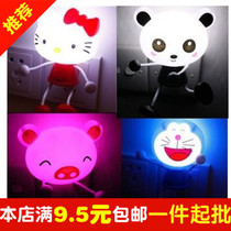 Cartoon Mini small table lamp Charging big white small night light Bedroom bed head lamp children learn to write little panda light
