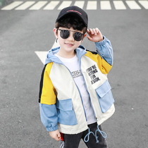 Boys  autumn jacket tide 2 Korean version 3 foreign style 4 Childrens spring and autumn tops Male baby childrens windbreaker jacket 6 years old