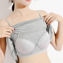 Modal with chest pad sling nightgown bag hip-free bra one-piece vest wear pajamas long
