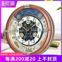  Seiko living room personality creative fashion European mute modern magic music timekeeping quartz wall clock QXM378