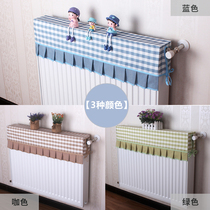 Fresh blue plaid radiator cover fabric dust cover plaid pastoral old-fashioned radiator decoration custom-made