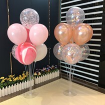 Wedding room layout Mall celebration birthday desktop column company corridor table floating balloon bracket with chassis red pink
