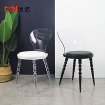 Minuo tentacle chair creative transparent Nordic coffee chair small apartment plastic dining chair makeup stool backrest designer chair