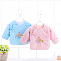 2 pieces of newborn baby half-back clothes monk served in spring autumn and winter clip cotton warm clothes for first birth 0-3 months clothes baby