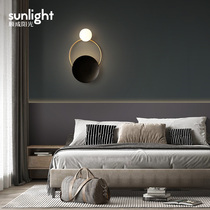 Nordic postmodern simple wall lamp Creative personality Living room aisle lamp Bedroom bedside lamp Full copper wall lamp (QC)