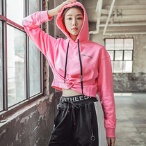 The new autumn and winter umbilical short sports top casual running long-sleeved sweater T-shirt yoga fitness suit