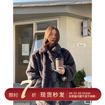 LIL CHER Clip Cotton Wool Jacket Woman Winter Han Edition Loose short Thickened Casual 100 hitch Plush Coat