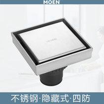 MOEN MOEN hidden toilet bathroom bathroom 304 stainless steel four anti-odor and anti-water floor drain 3968