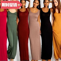 2018 summer dress elegant women ladies sleeveless long dress