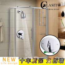 Kasto full copper dark shower set bath pool booster water-saving nozzle simple wall shower