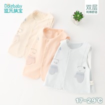 Baby vest vest Spring and Autumn wear double cotton summer horse clip male and female baby newborn baby vest thin