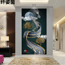 Modern Minimalist mural wallpaper three-dimensional corridor aisle vertical porch elk 3d atmospheric living room background wall wallpaper