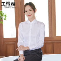 Gong Diya long sleeve shirt dress work clothes Lady professional temperament blue inch shirt