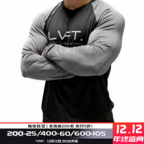 Muscle captain fitness suit mens long sleeve tights elastic quick-drying T-shirt mens sports brothers running training clothes