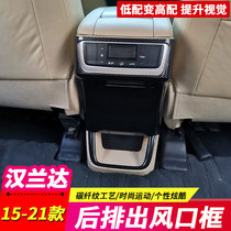Applicable 15 -20-21 hanlanda rear air outlet frame anti-kick plate armrest box air outlet sequin