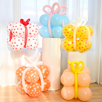 Babys birthday decorated balloon bow gift box creative childrens adult birthday party scene layout