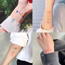 Hyuna wind tattoo stickers waterproof men and women lasting ins wind small fresh with the same color pattern smiley face net red stickers