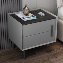 Bedside Table Nordic ins Simple Modern Bedroom Minimalist Lightweight Rock Slab Small Solid Wood Locker