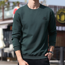 New Spring and Autumn long sleeve T-shirt mens cotton round neck loose size base shirt jacket Autumn Sweater men