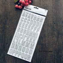 American Crafts Alphanumeric Cardboard Stickers chipboard letter stickers