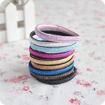 South Korea kknekki imported headwear wide flat rubber band shiny bright silk Hairband high elastic female hair rope base headrope