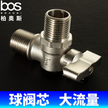  Boos ball core angle valve Water heater Toilet faucet 4 points hot and cold water all copper universal large flow triangle valve