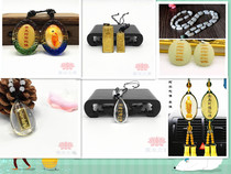 Nanwo Amitabha Crystal Pendant Gold Foil Titanium Alloy Jade Glass Pendant Necklace Car Decoration