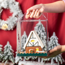 Cake box 4 6 8 inch portable transparent cake box Christmas creative birthday cake box disposable