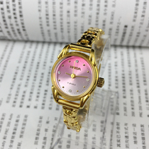 Original inventory Shanghai Haida brand light pink surface manual mechanical watch bracelet watch diameter 24 mm