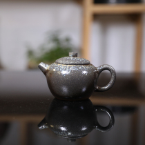 Giant wheel pot Yixing purple sand original mine purple clay wood burning solitary product full hand-made teapot Authentic Collector