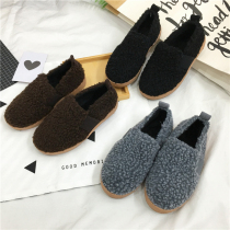 Yuanyuan home boy shoes 2019 new autumn Korean version of wool shoes children casual shoes children Boy a pedal