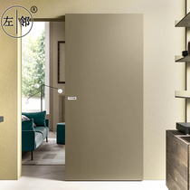 Ghost door Trackless dark track Hidden track Bedroom study Cloakroom Sliding door Sliding door Light luxury custom creative door
