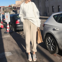 Autumn 2021 new large size womens early autumn Net Red fashion two-piece set Hong Kong style retro chic shirt